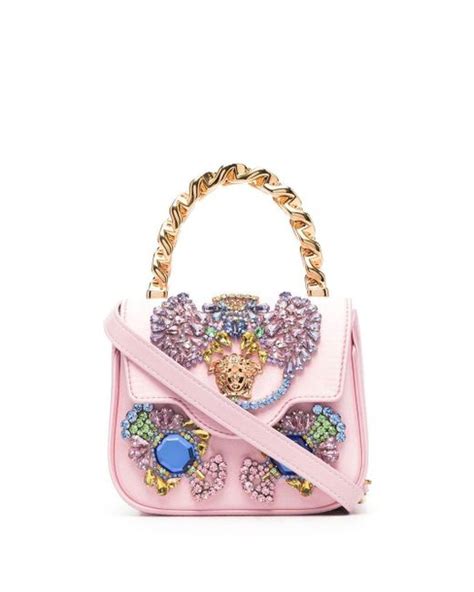 versace collection magnetic snap leather tote|VERSACE Embellished leather tote .